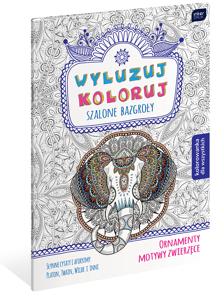 Kolorowanka dla dorosłych B5/32 Wyluzuj mix 4 wzory (7200) Interdruk
